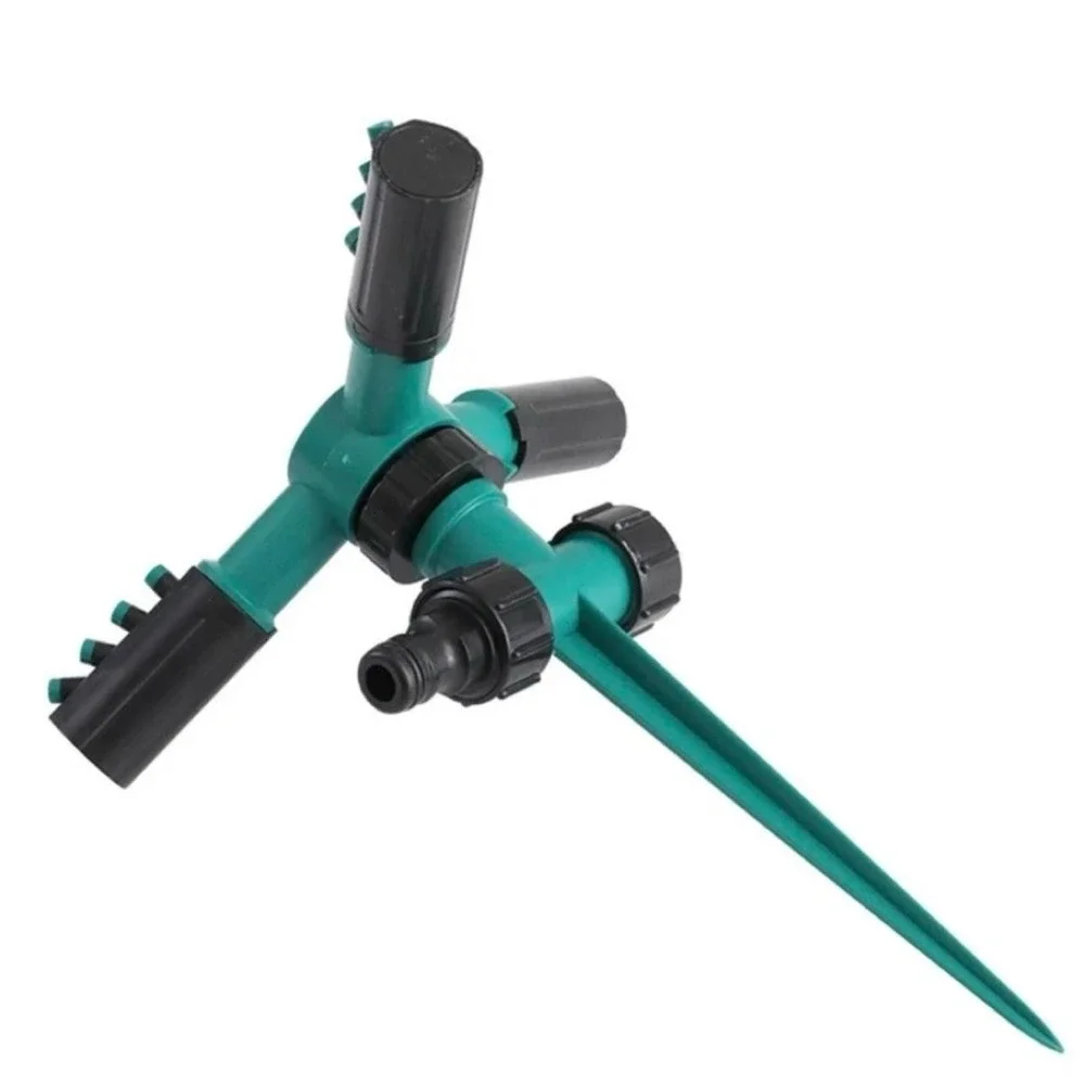 360° Rotating Garden Sprinkler Adjustable Lawn Water Sprayer Teal Black
